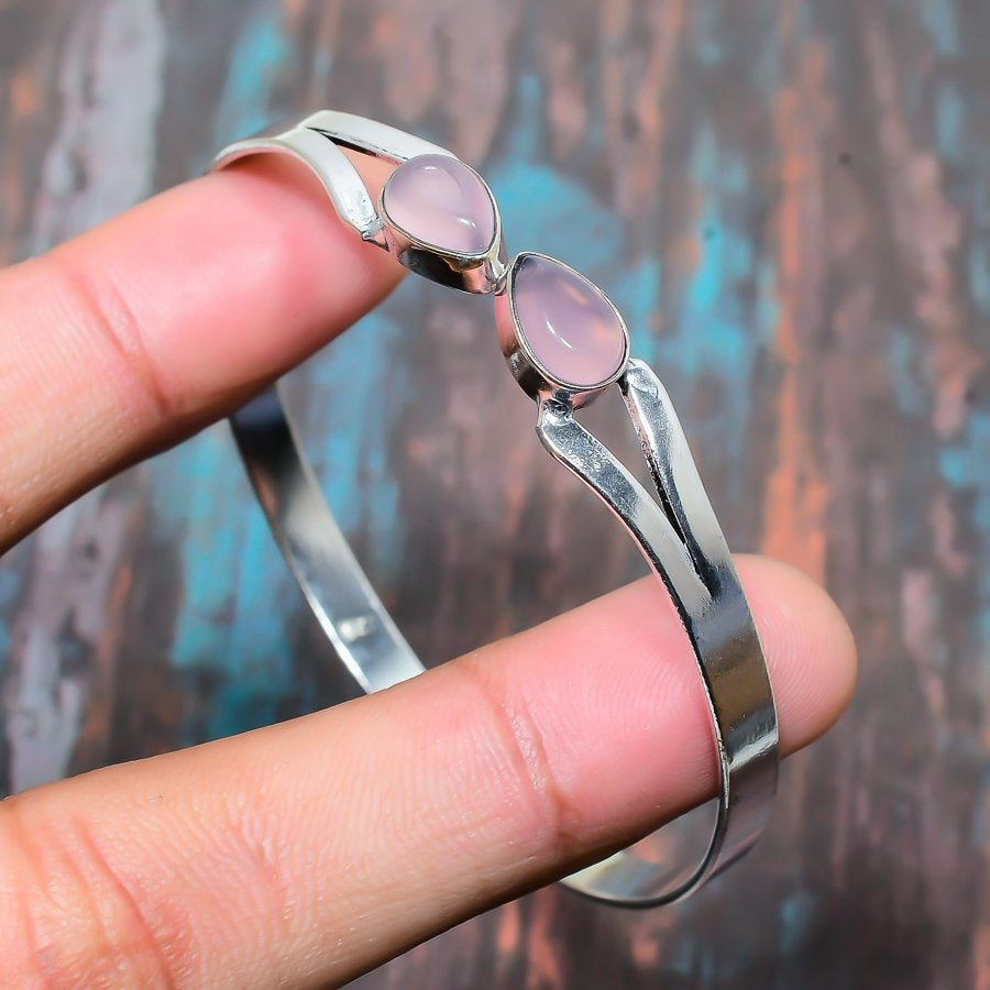Luna’s Whisper – Dual Moonstone Sterling Silver Cuff