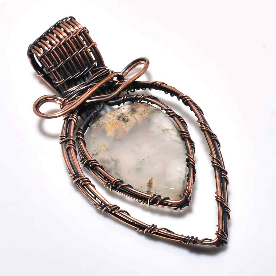 Serenity’s Pendulum – Raw Gemstone Copper Pendant
