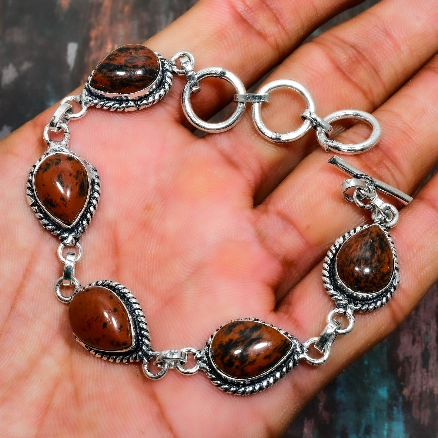 Aura of Earth – Natural Jasper & Sterling Silver Bracelet