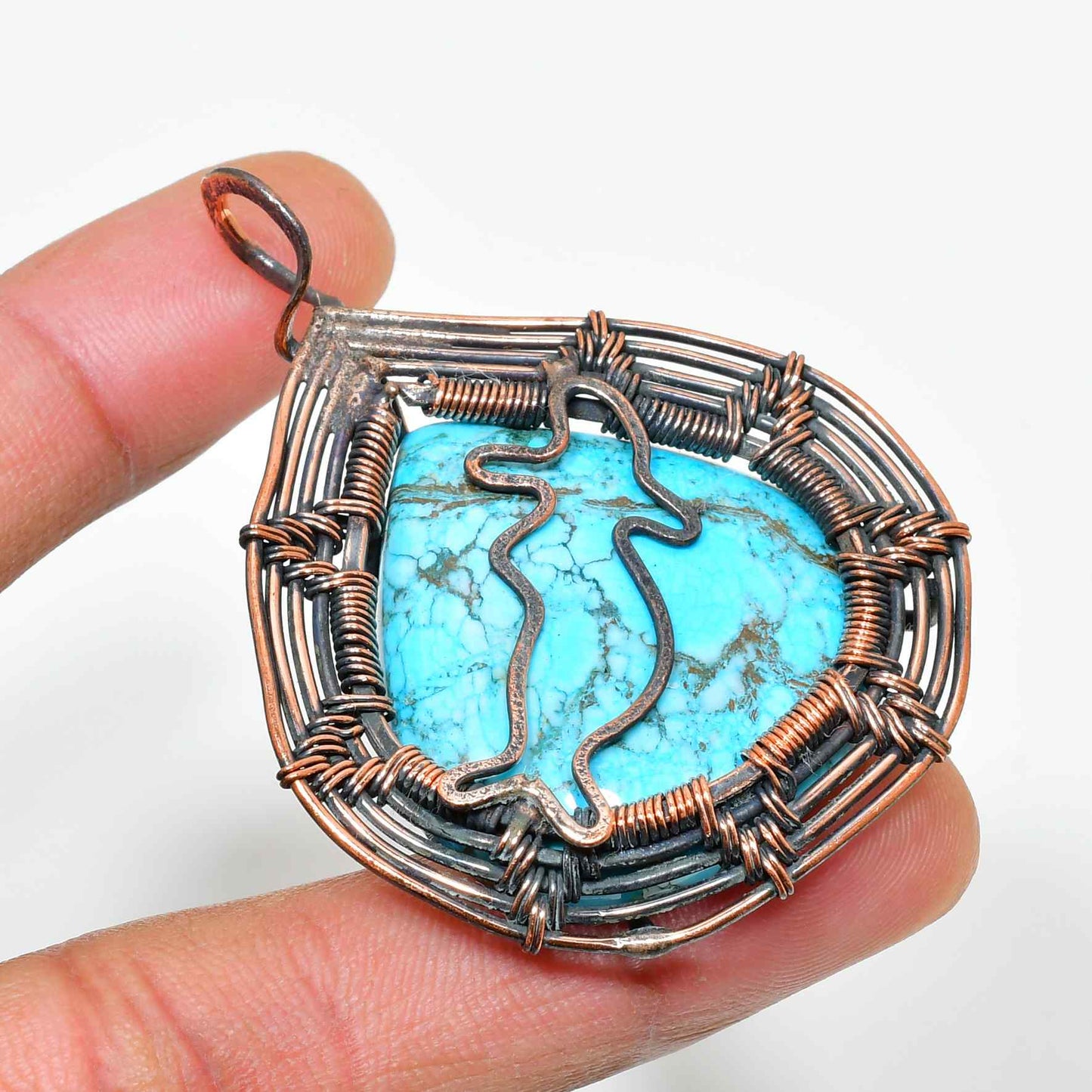 Serenity’s Stone – Turquoise Copper Pendant