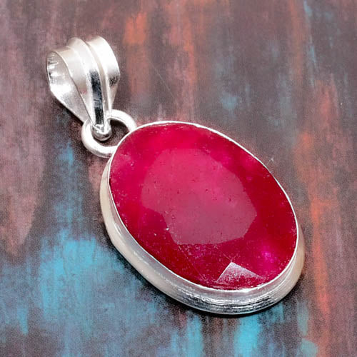 Ember’s Heart – Ruby Sterling Silver Pendant