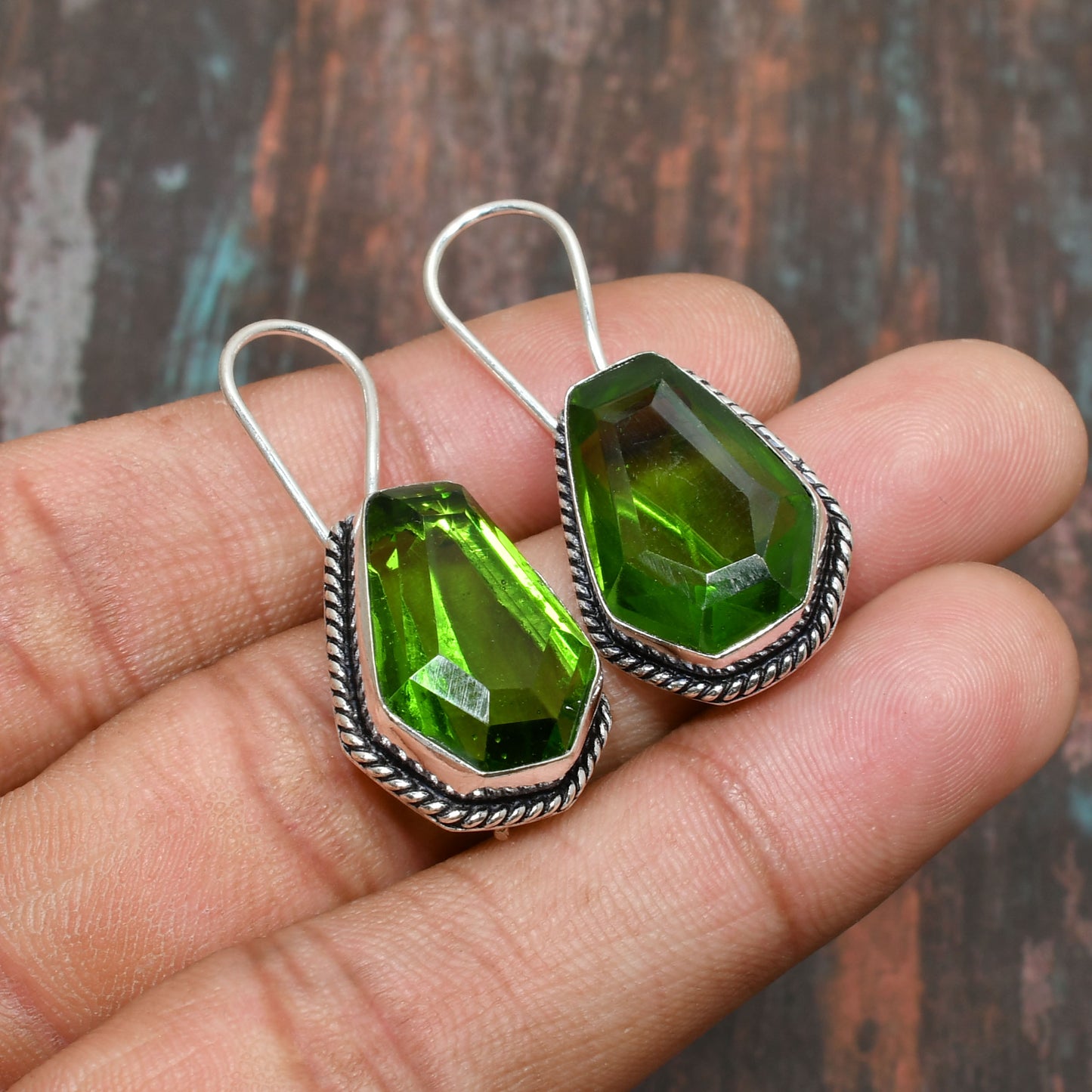 Nature’s Renewal – Peridot Sterling Silver Earrings