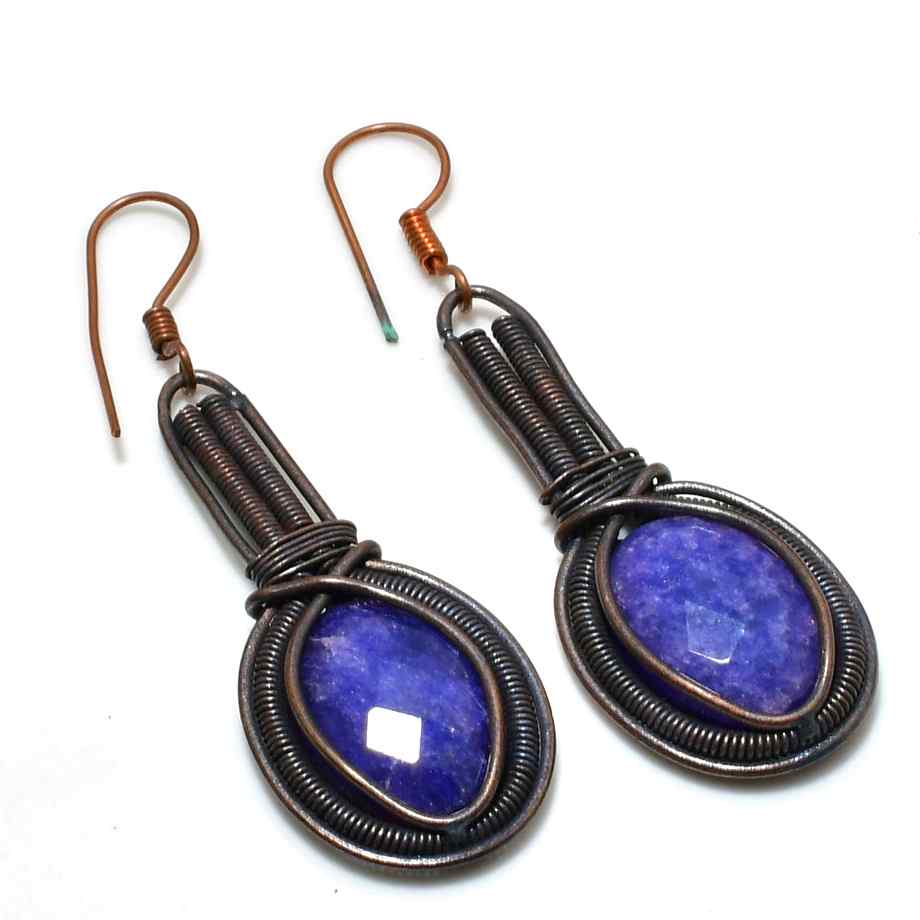 Soul Resonance – Kyanite Copper Earrings