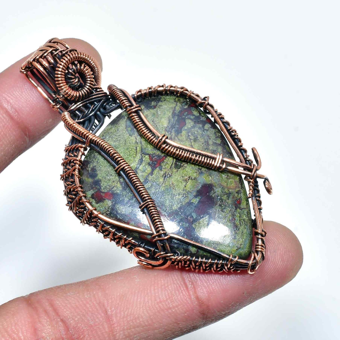 Gaia’s Heart – Jasper Copper Pendant