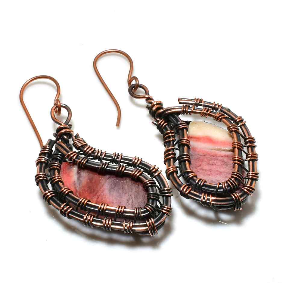 Gaia’s Embrace – Smoky Quartz Copper Earrings