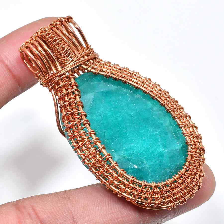 Azura’s Harmony – Turquoise Copper Pendant