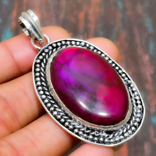 Ruby’s Flame – Sterling Silver Pendant