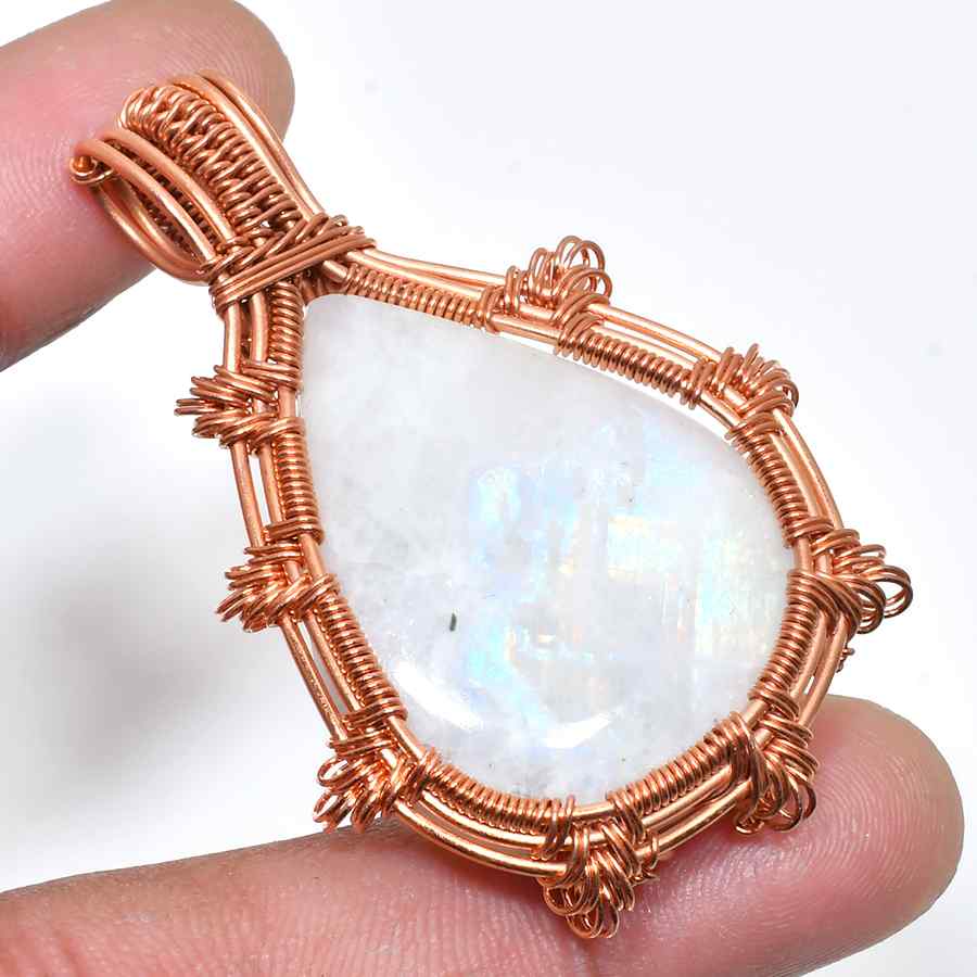 Selene’s Grace – Copper Moonstone Amulet