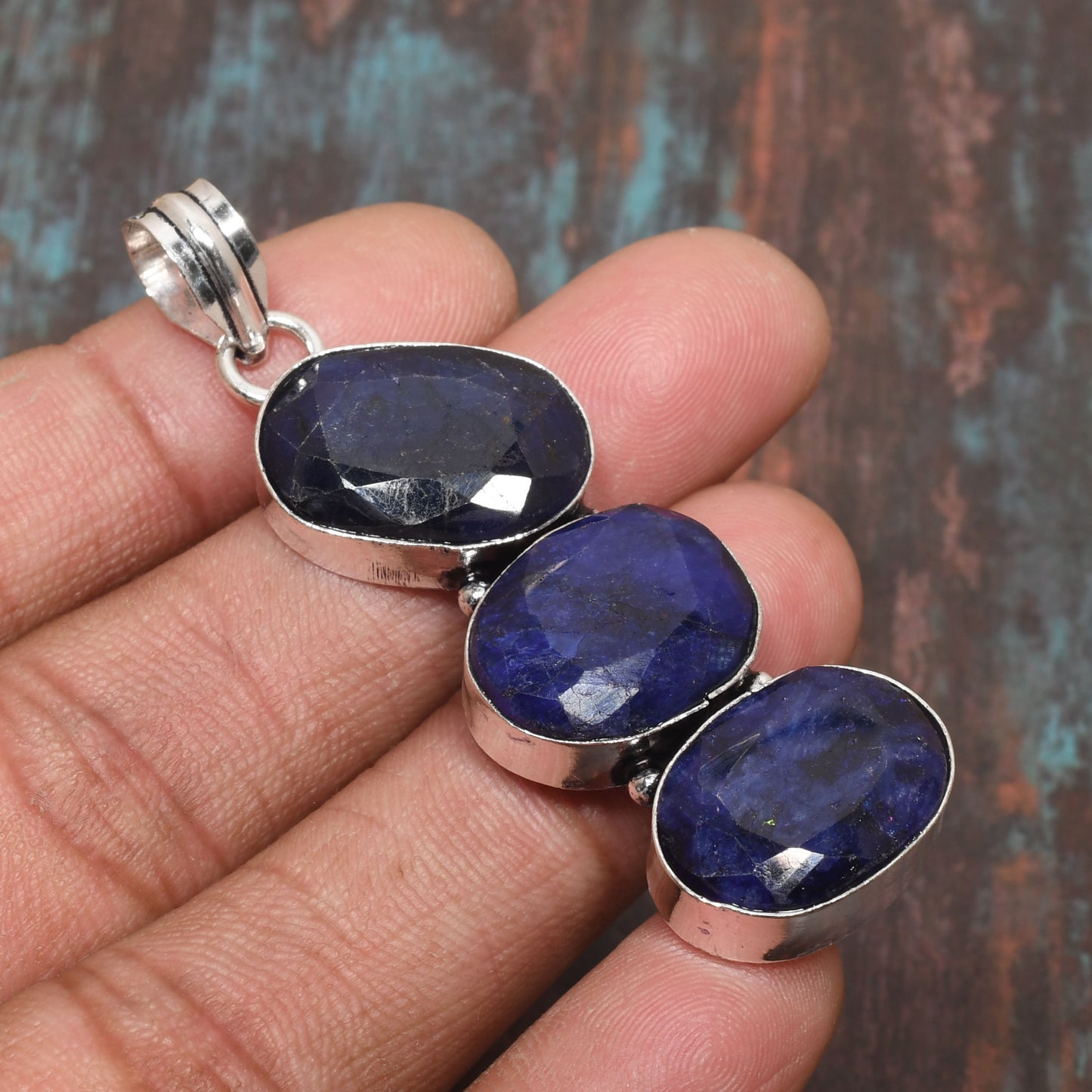 Celestial Harmony – Lapis Lazuli & Silver Pendant