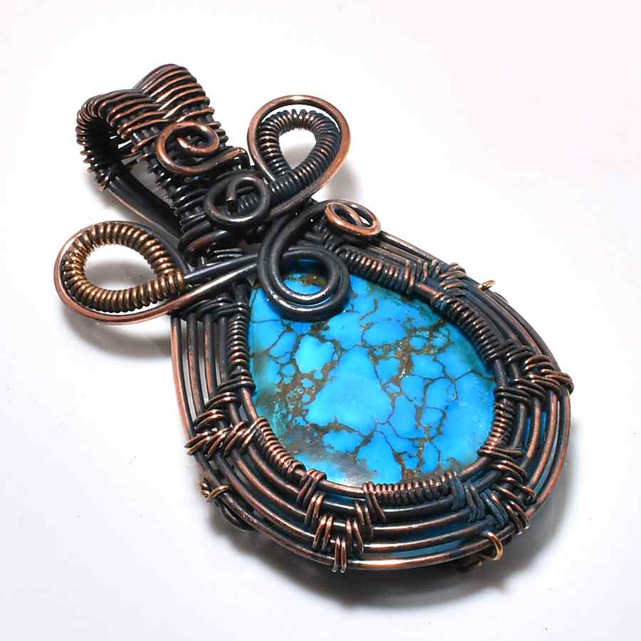 Azure Serenity – Turquoise Copper Pendant