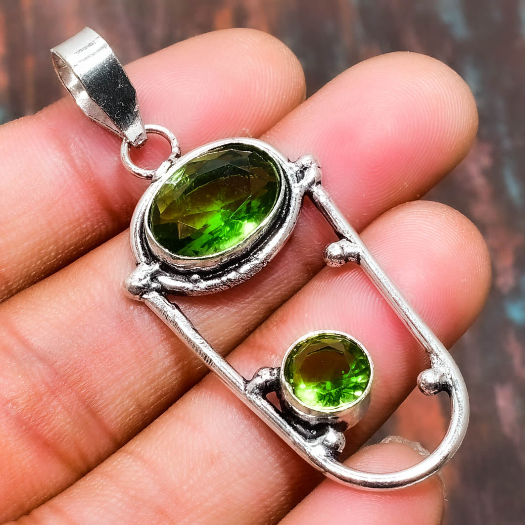 Nature’s Radiance – Peridot Sterling Silver Pendant