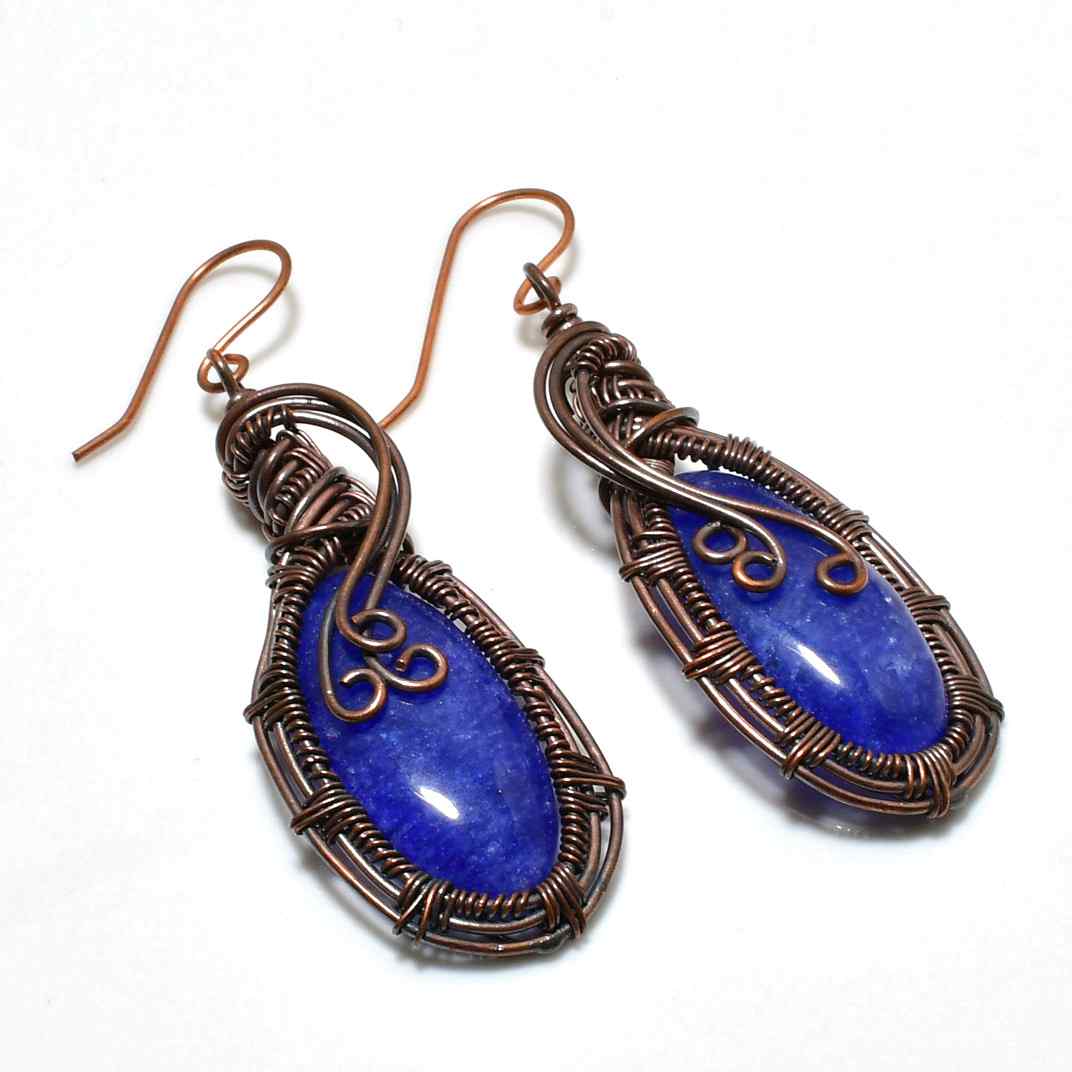 Inner Vision – Lapis Lazuli Copper Earrings