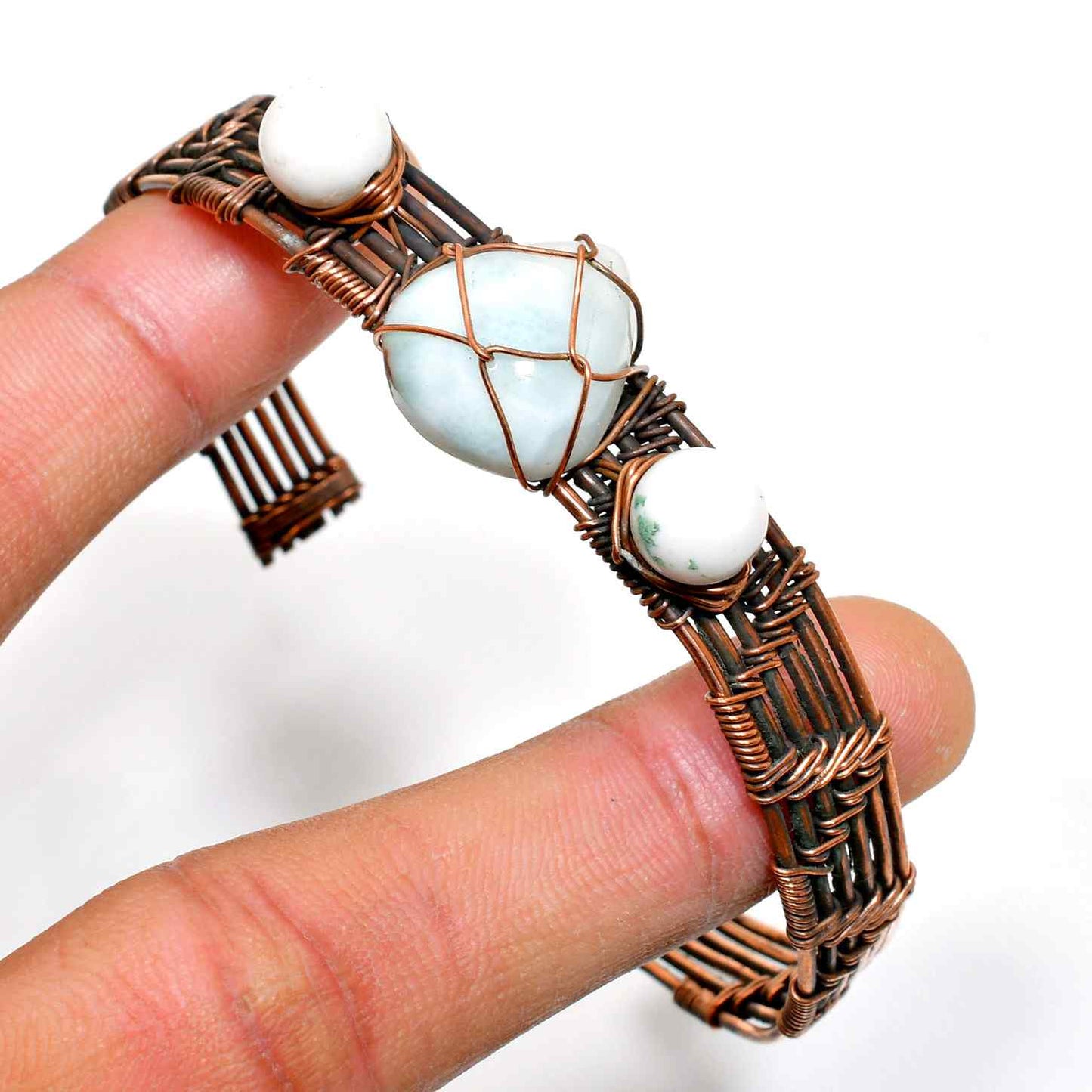 Celestial Calm – Aqua Copper Bracelet