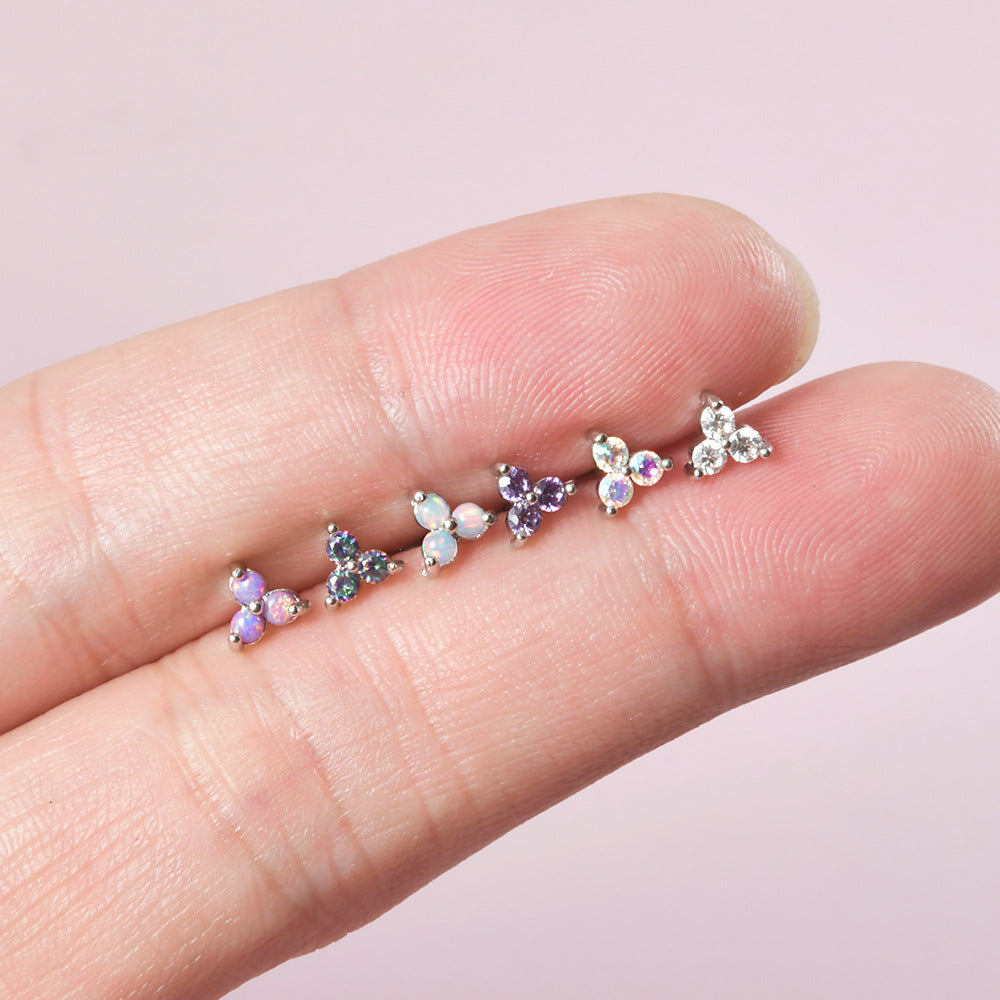 Threaded Edge Studs - 925 Sterling Silver