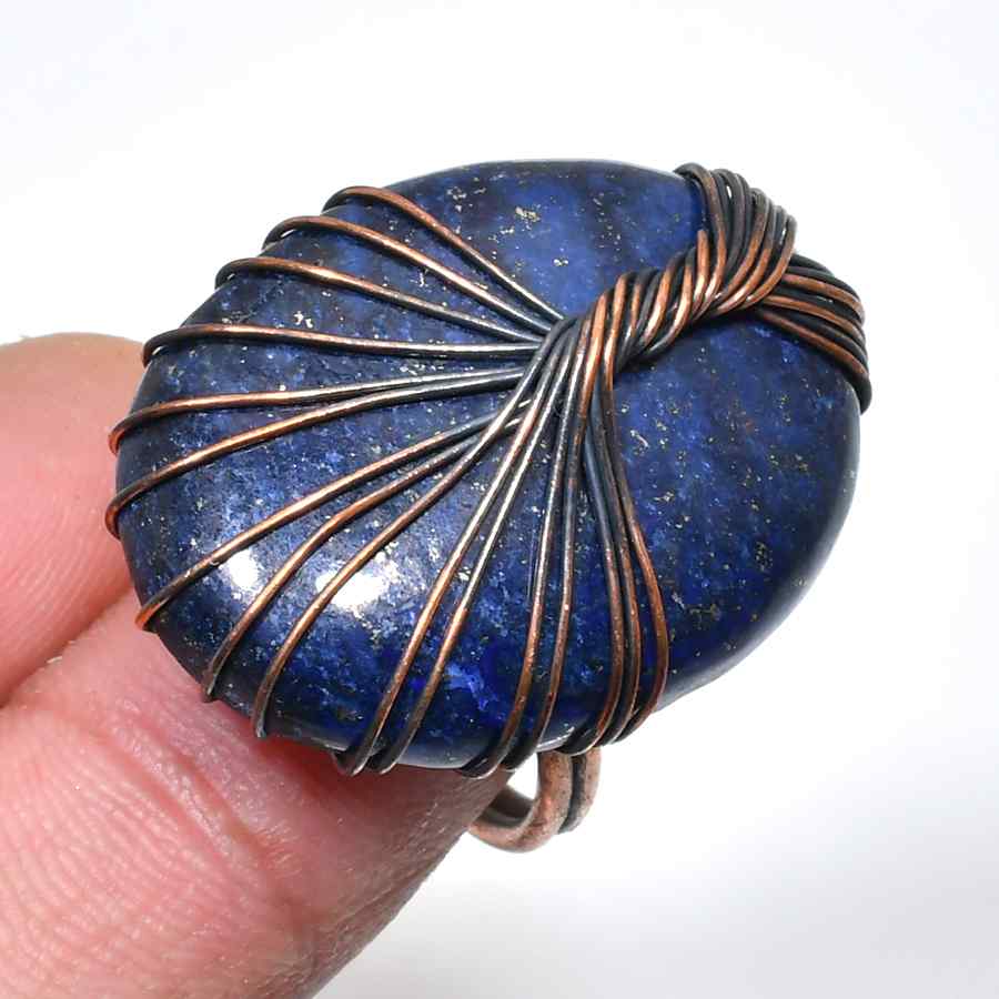 Azura’s Truth – Lapis Lazuli Copper Ring