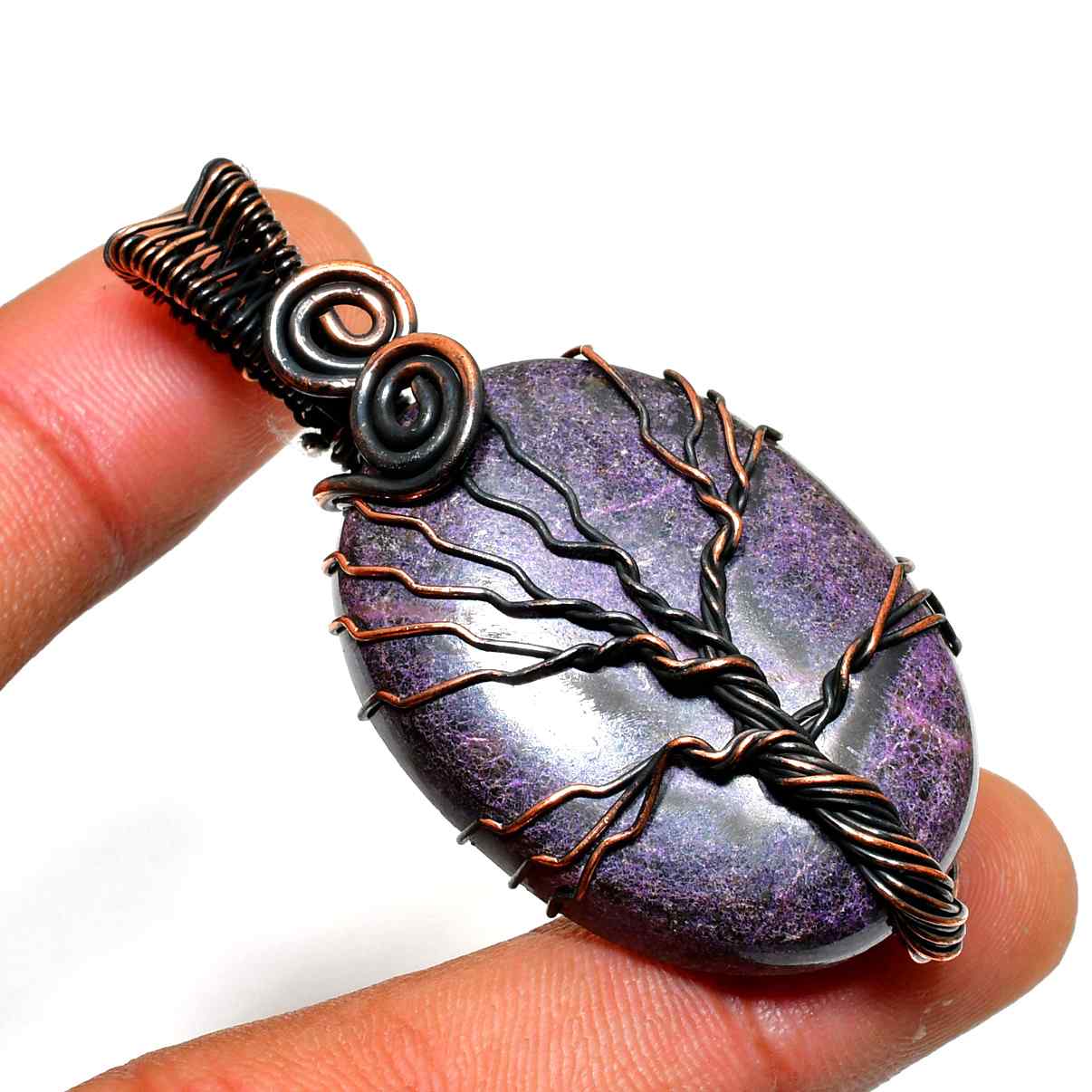 Mystic Grove – Amethyst Tree of Life Pendant