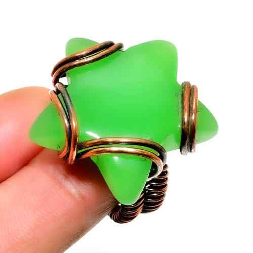 Viridian Star – Green Gemstone Copper Pendant