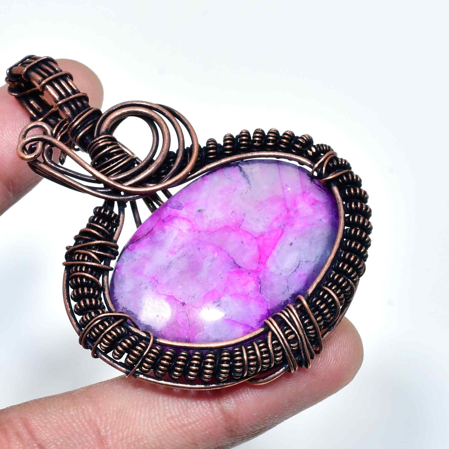 Harmony’s Heart – Rhodonite Bronze Pendant