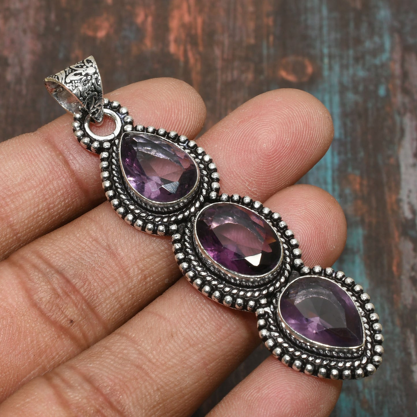 Ezra’s Veil – Sterling Silver Amethyst Pendant