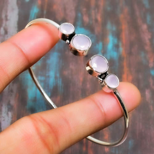 Harmonious Heart – Rose Quartz & Sterling Silver Bracelet