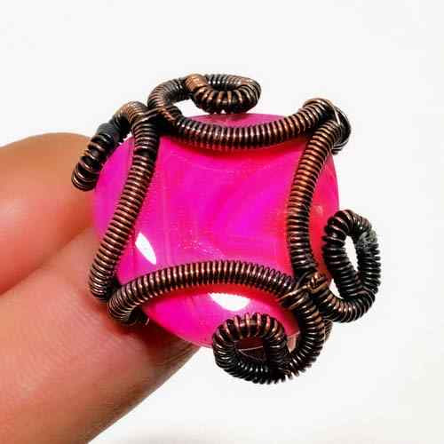 Harmony’s Heart – Pink Quartz Copper Pendant