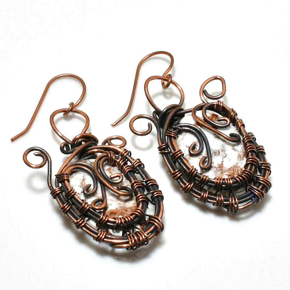 Ember’s Whisper – Crystal Copper Earrings