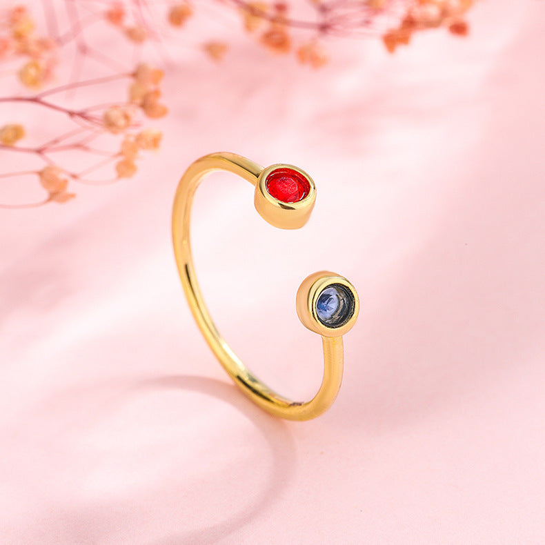 Sleek Ring with Zircon Accents