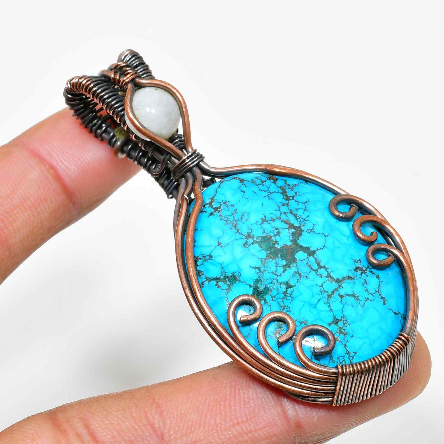 Tranquil Tide – Turquoise Copper Pendant