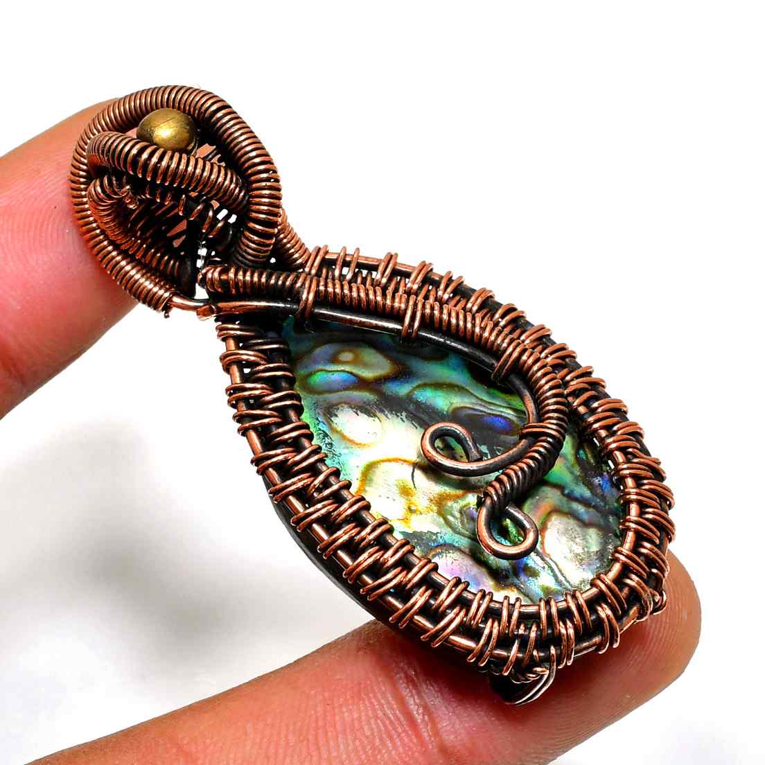 Ocean’s Essence – Abalone Copper Pendant