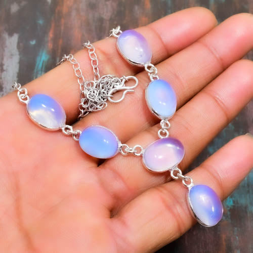 Lunar Serenity – Sterling Silver Moonstone Necklace