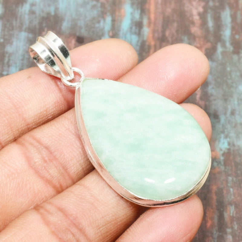 Serenity’s Embrace – Sterling Silver Jade Pendant