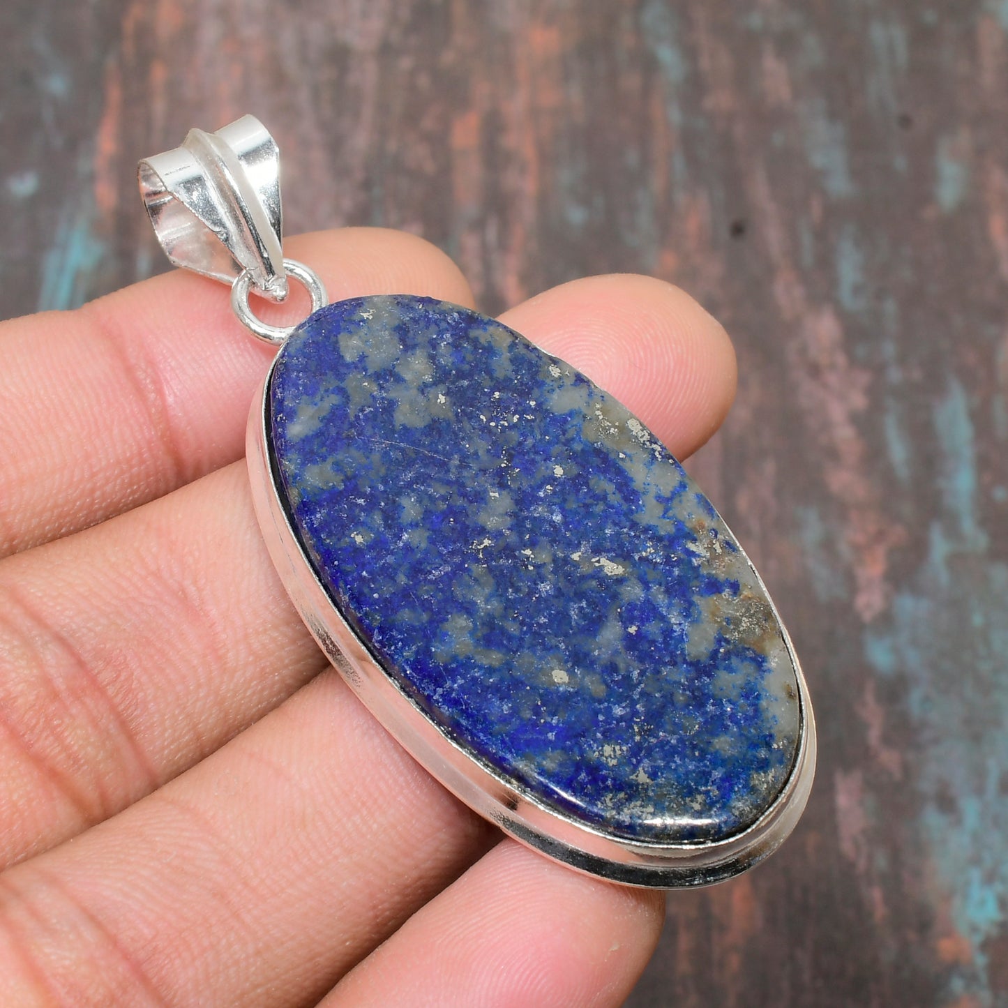 Celestial Lapis Radiance – Sterling Silver Pendant