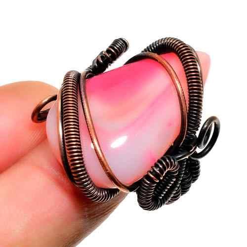 Heart’s Whisper – Rose Quartz Copper Pendant