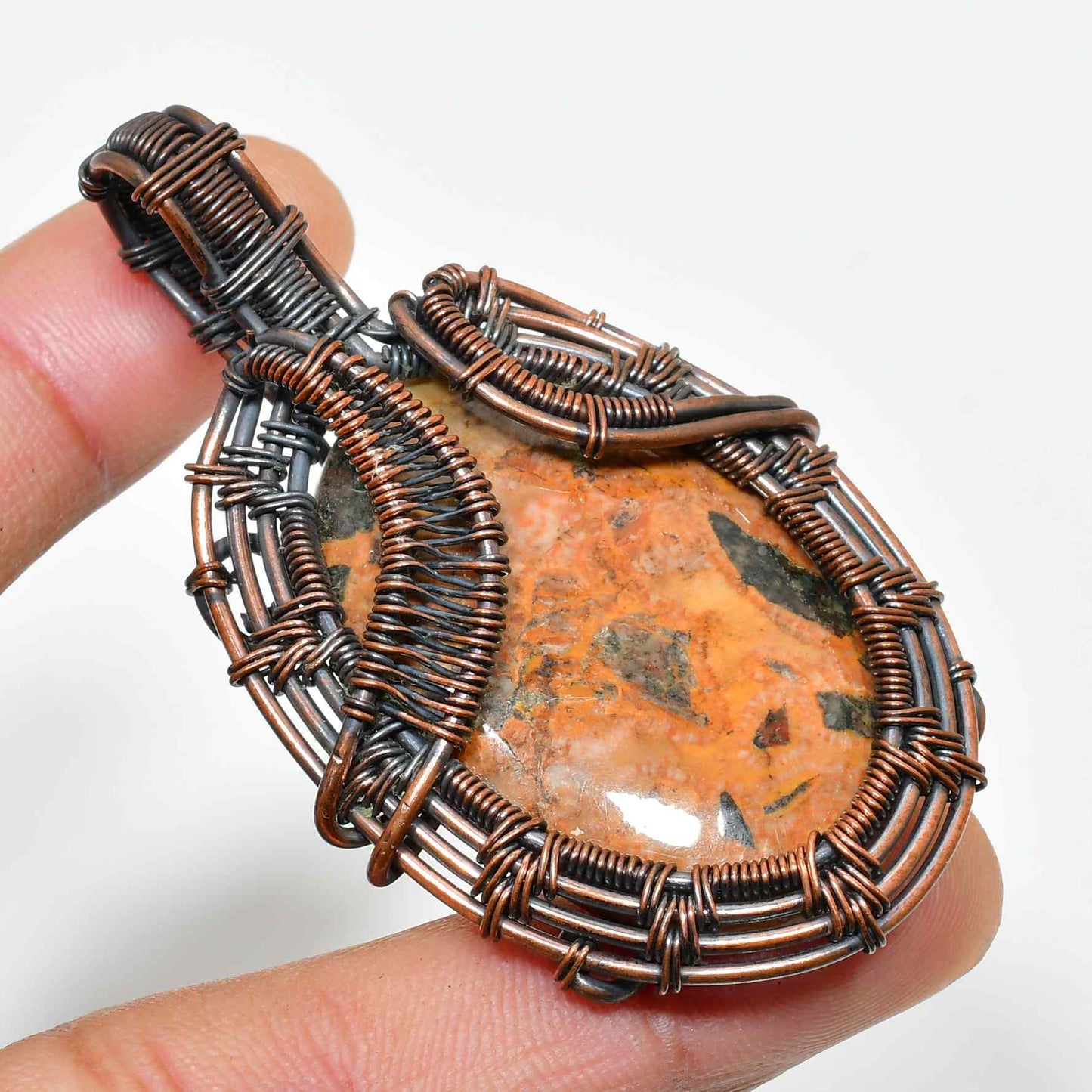 Gaia’s Anchor – Jasper Copper Pendant