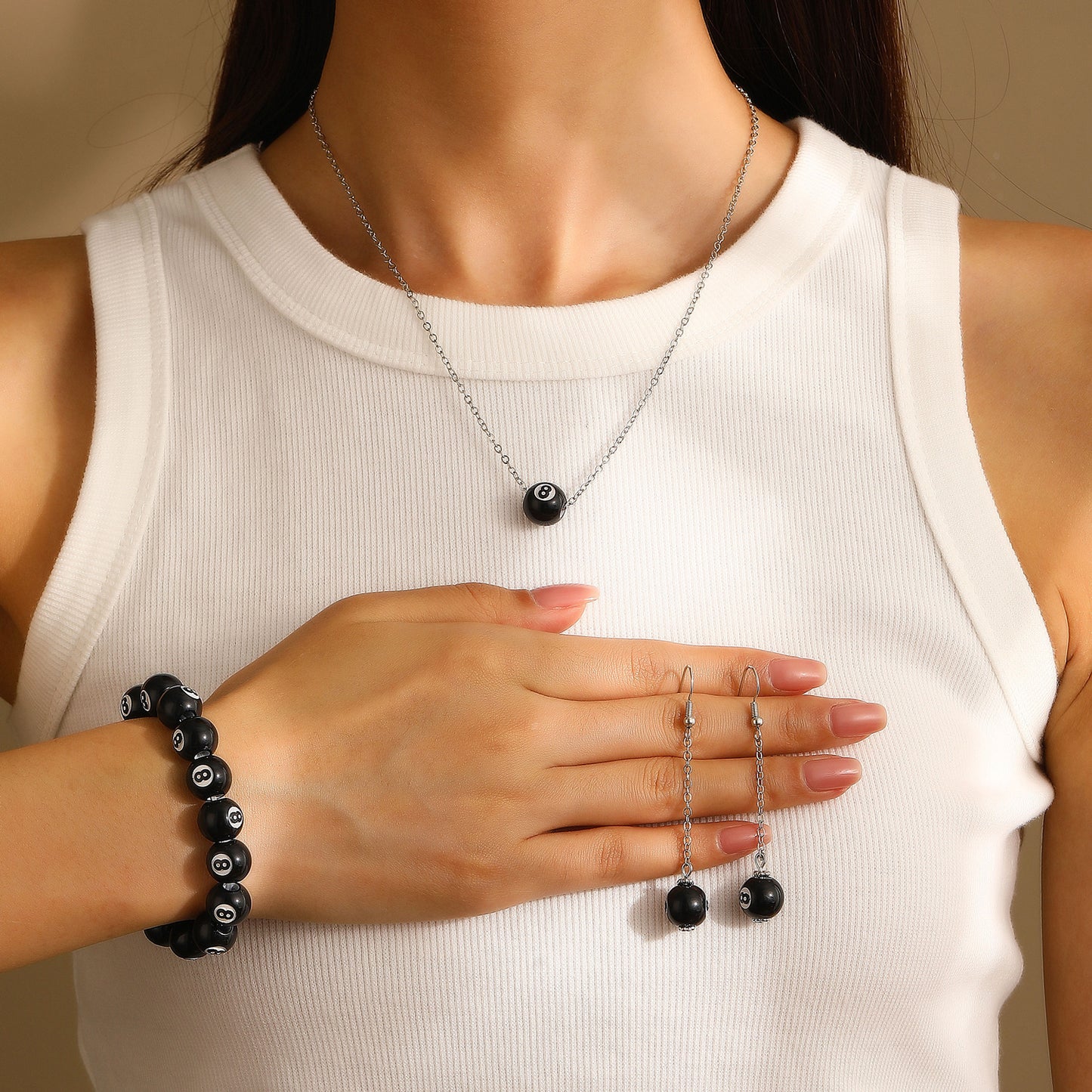 8 Ball Jewelry Set