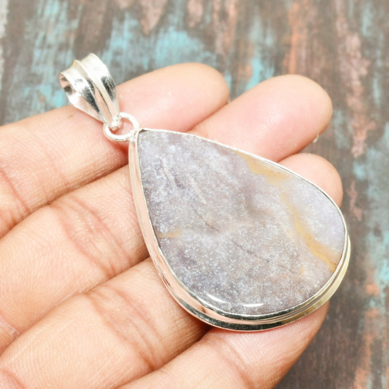 Serenity’s Tear – Sterling Silver Agate Pendant