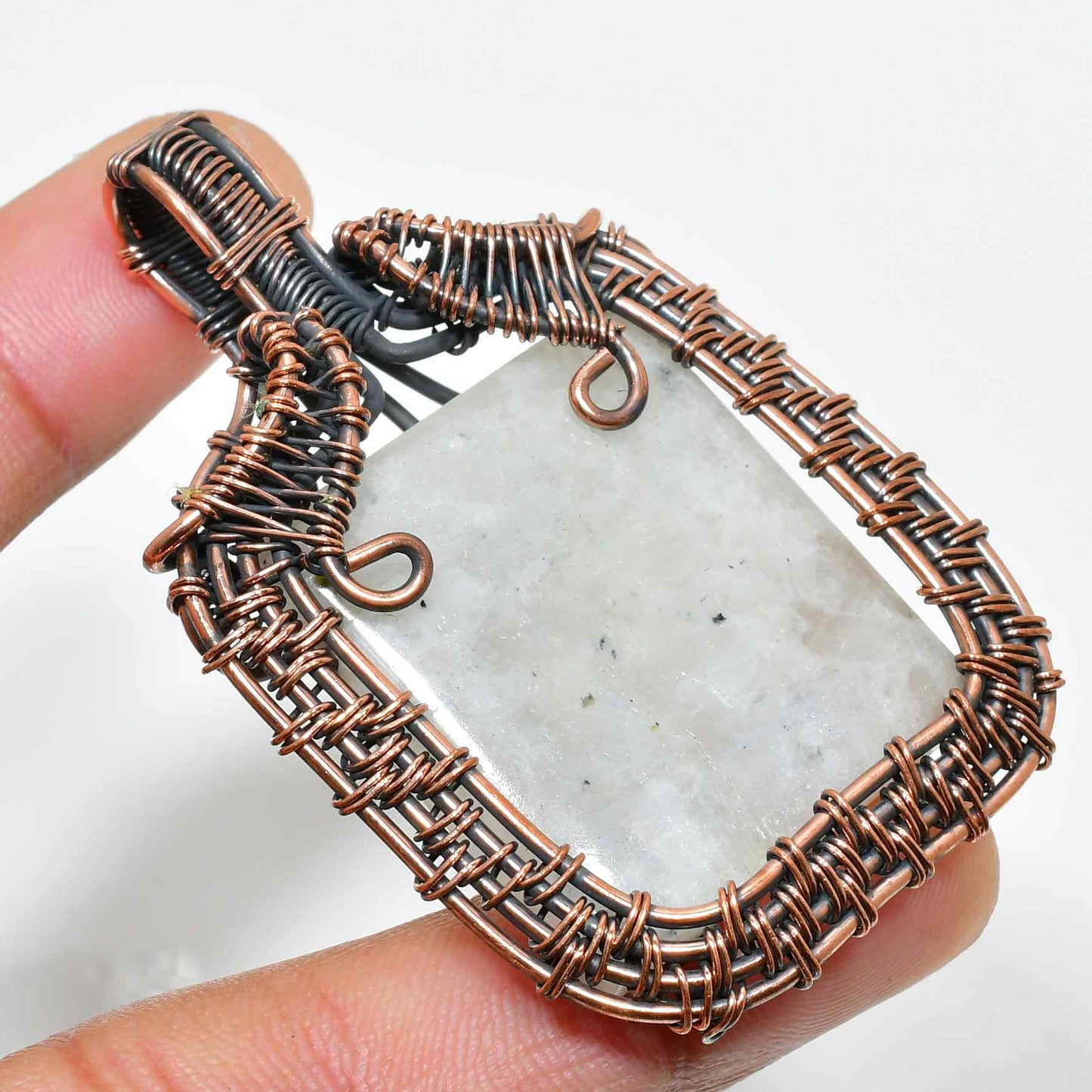 Ezra’s Veil – Quartz & Copper Pendant
