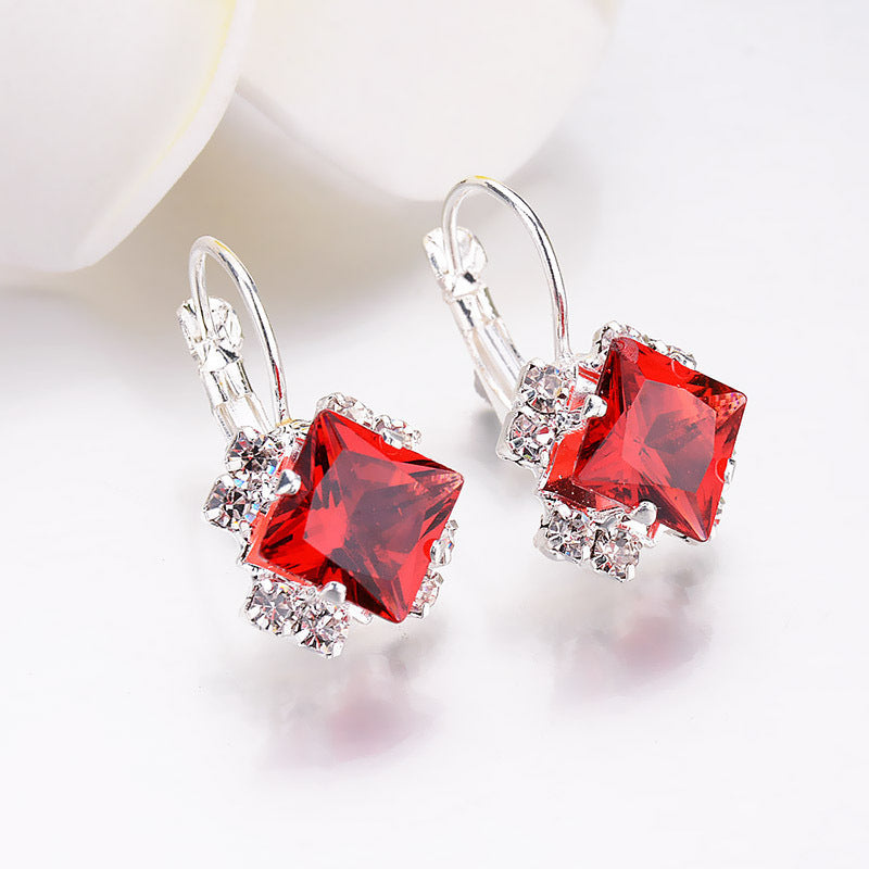 Rhombus Gem Earrings