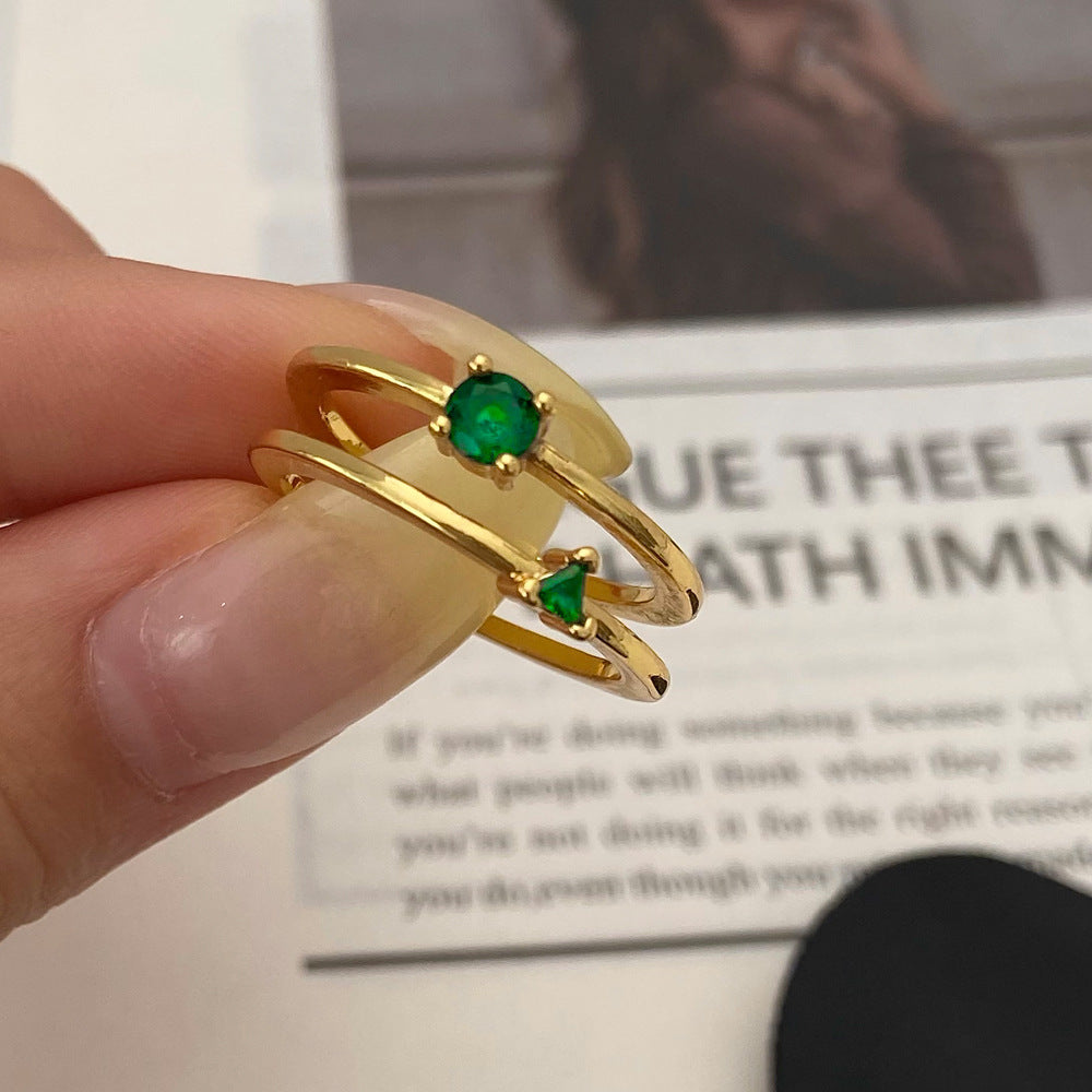 Slytherin Elixir Diamond-Studded Open Ring for Women