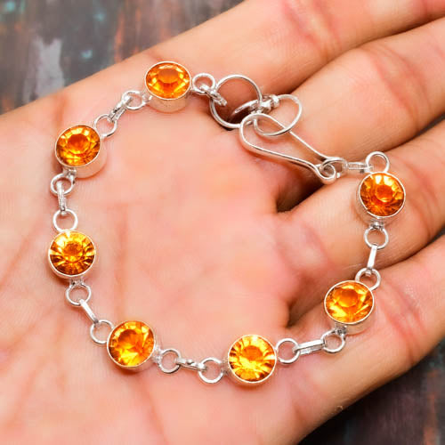 Solara Radiance – Sunstone & Silver Bracelet