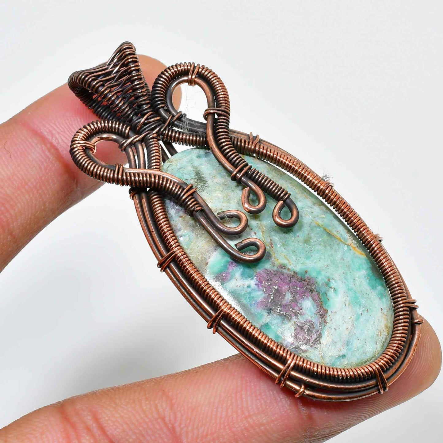 Luna’s Whisper – Amethyst & Copper Pendant