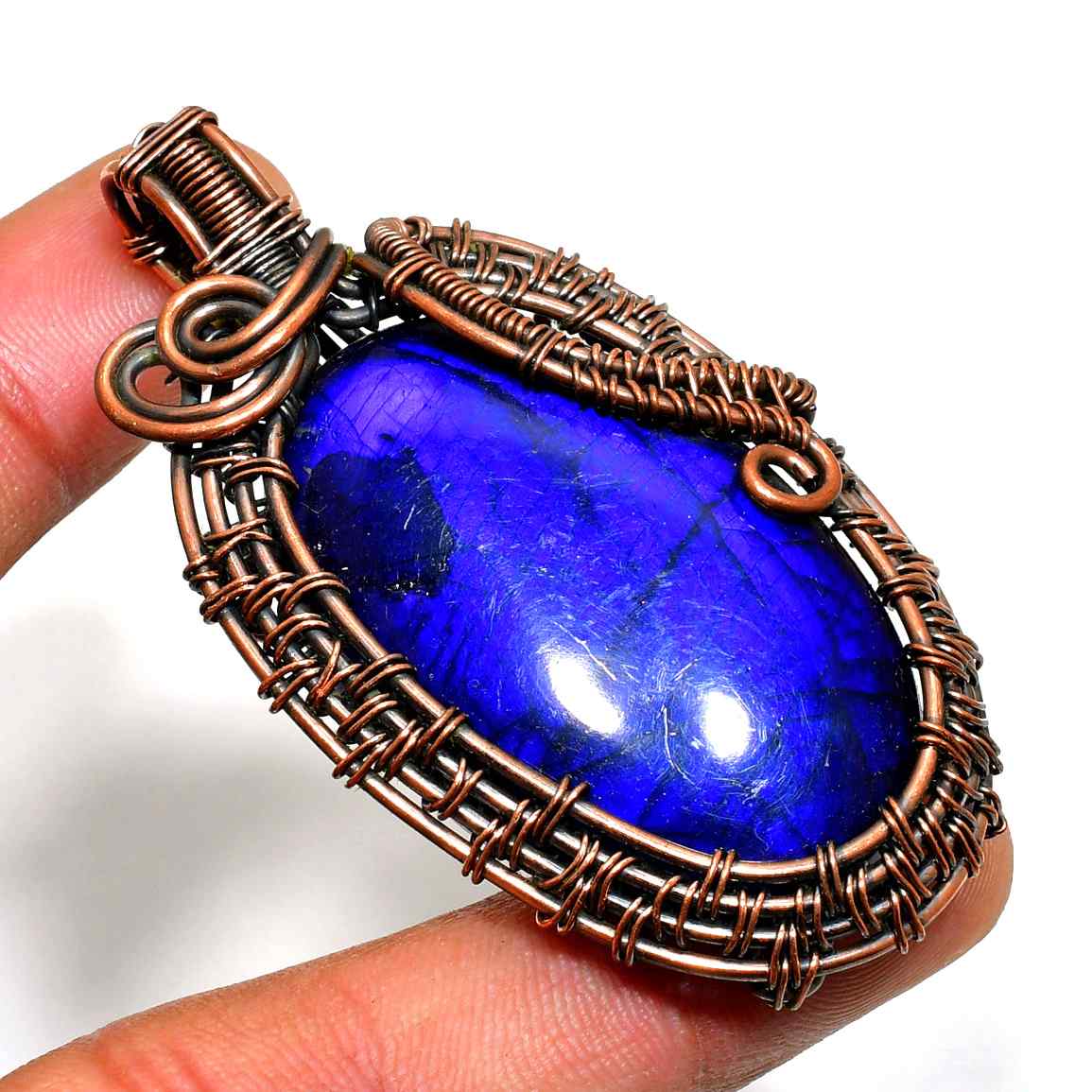 Selene’s Wisdom – Lapis Lazuli & Copper Pendant