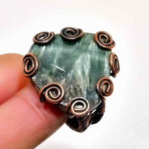 Clarity Heart – Copper-Wrapped Fluorite Ring