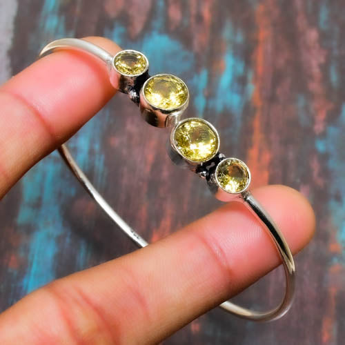 Sunlit Harmony – Citrine & Sterling Silver Bracelet