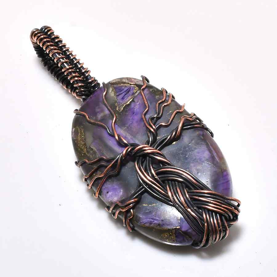 Serenity Tree – Amethyst & Copper Pendant