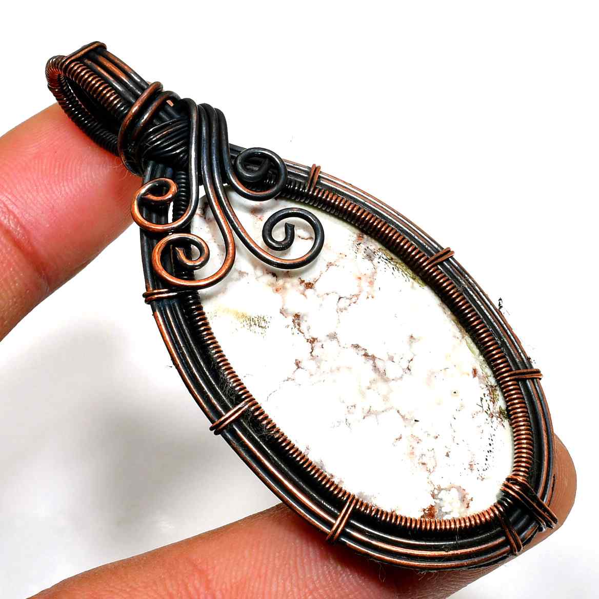 Serenity Bound – Amethyst Copper Pendant