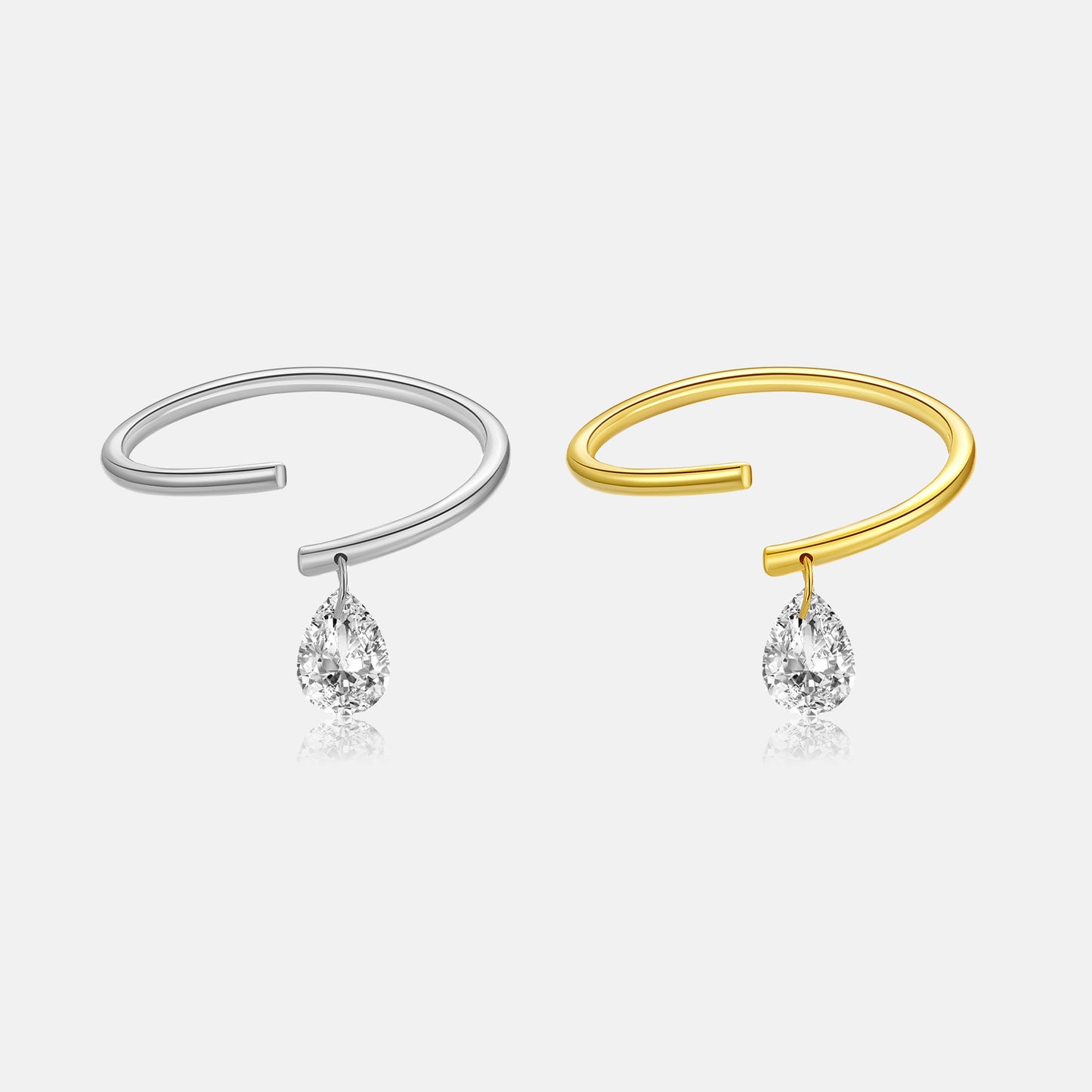 Lady Isabelle Ring - 925 Sterling Silver - 18K Gold