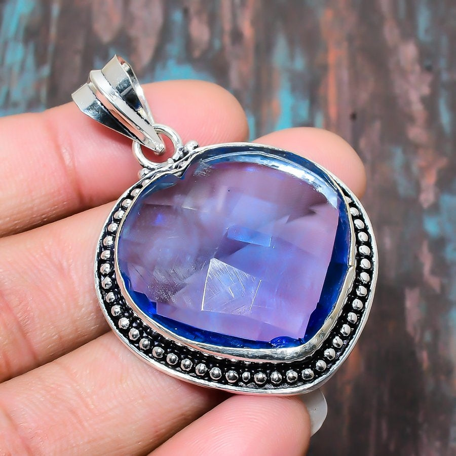 Ezra’s Mystic Blue Quartz Amulet