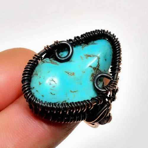 Ember’s Dream – Turquoise Copper Ring