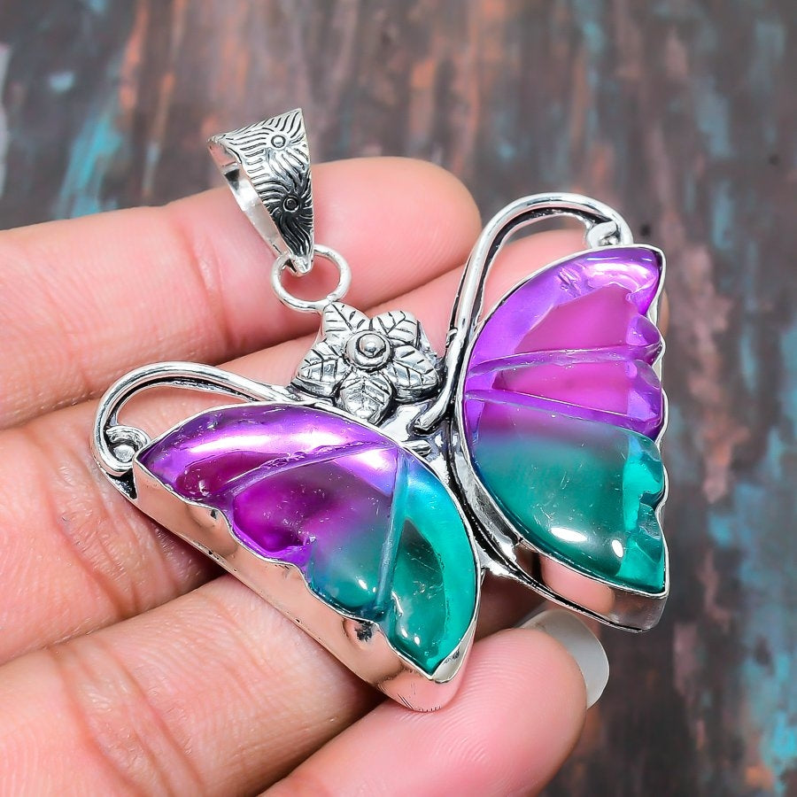 Butterfly Dreams – Fluorite & Sterling Silver Pendant